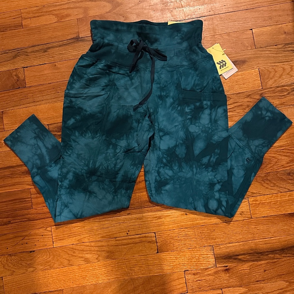 All in Motion Teal Tie-Dye Joggers
